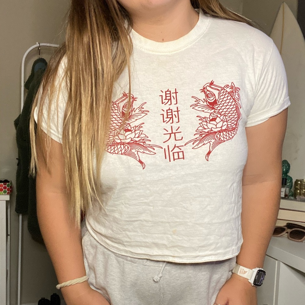 Brandy Melville Koi White T